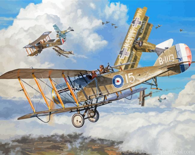 Military Fokker Painting By Numbers Kits