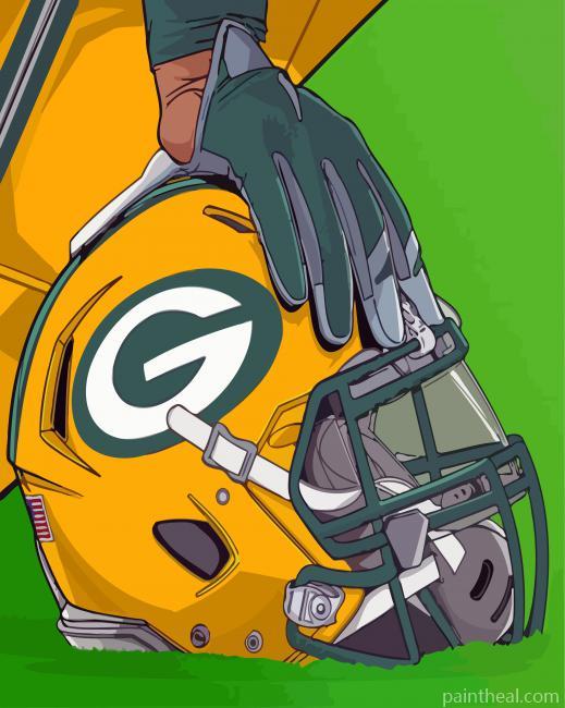 Packers Helmet Painting By Numbers Kits