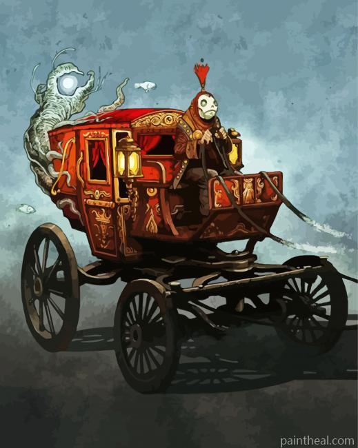 Monster Driving Carriage Painting By Numbers Kits