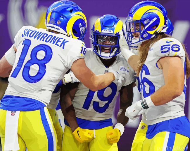 Los Angeles Rams Rugby Players Painting By Numbers Kits