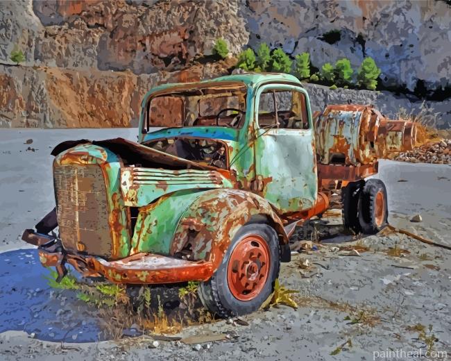 Rusty Old Lorry Painting By Numbers Kits