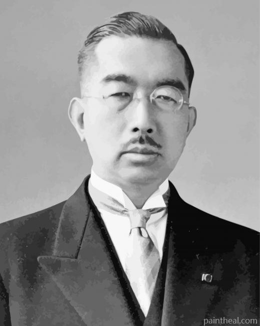 Black And White Hirohito Painting By Numbers Kits