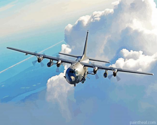 Ac 130 Airplane Painting By Numbers Kits