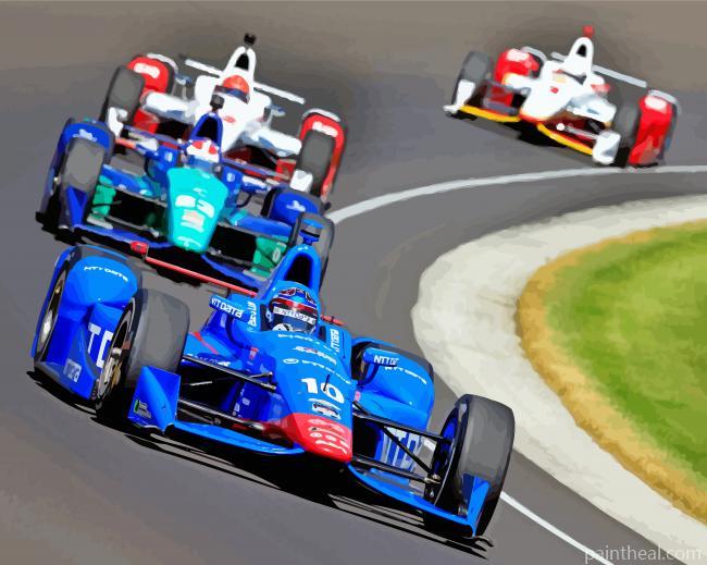 Indy Racing Cars Painting By Numbers Kits