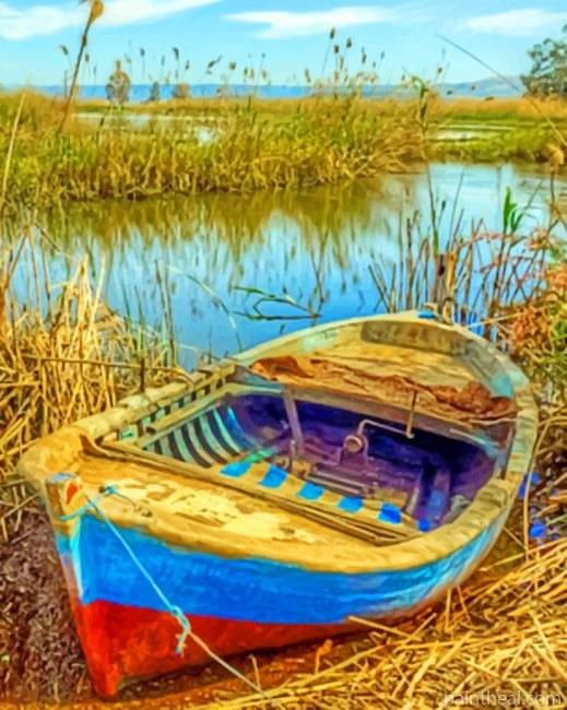 Aesthetic Boat Seascape Painting By Numbers Kits