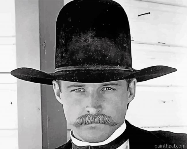 Black And White Wyatt Earp Painting By Numbers Kits