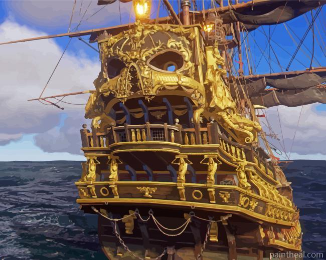Skull Ship Painting By Numbers Kits