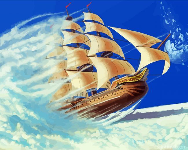 Flying Cloud Ship Painting By Numbers Kits