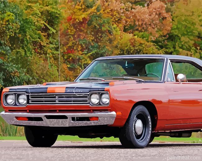 1969 Plymouth Roadrunner Painting By Numbers Kits