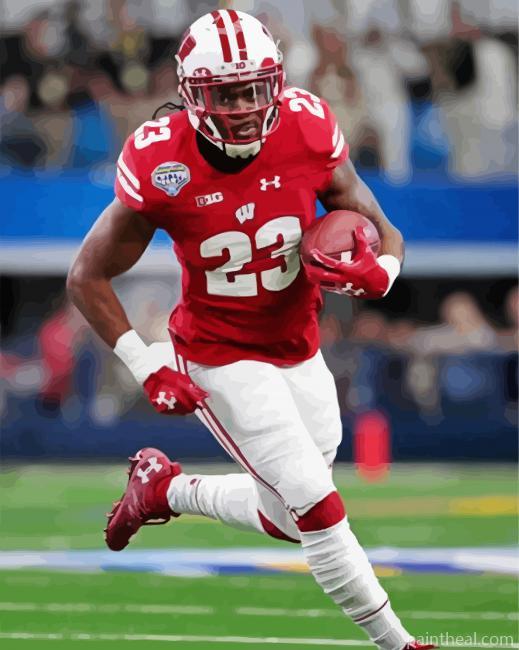 Player Wi Badger Football Painting By Numbers Kits