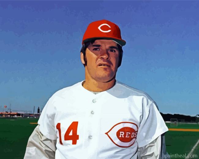 Baseball Player Pete Rose Painting By Numbers Kits