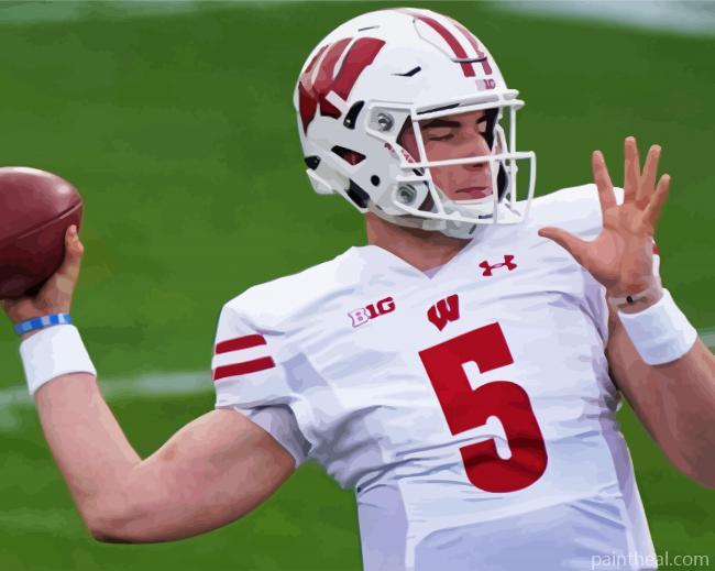 Wi Badger Football Player Painting By Numbers Kits