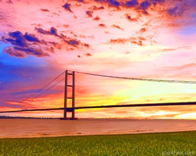 River Humber Bridge Landscape Painting By Numbers Kits