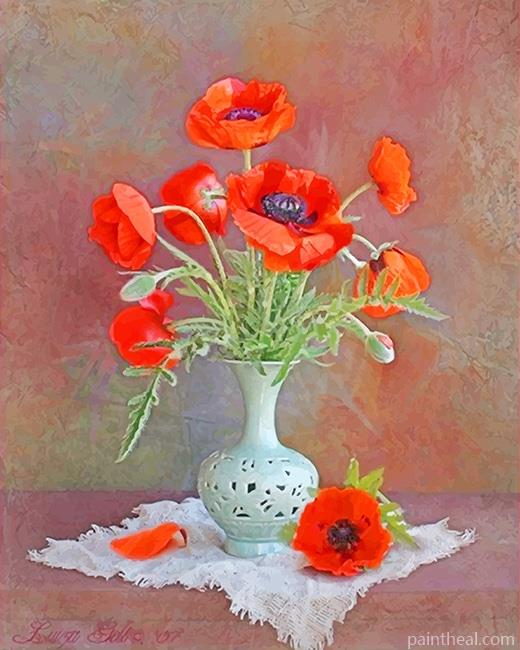 Poppies Still Life Painting By Numbers Kits