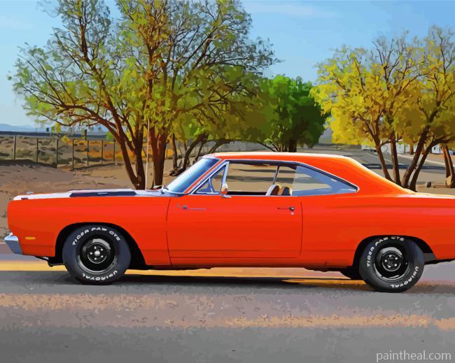 1969 Plymouth Roadrunner Car Painting By Numbers Kits