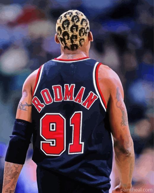 Basketball Player Dennis Rodman Painting By Numbers Kits