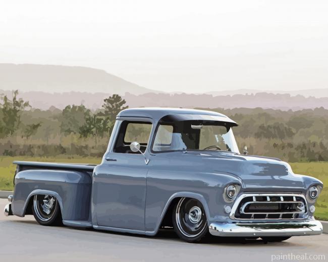 Aesthetic Chevy Stepside Painting By Numbers Kits