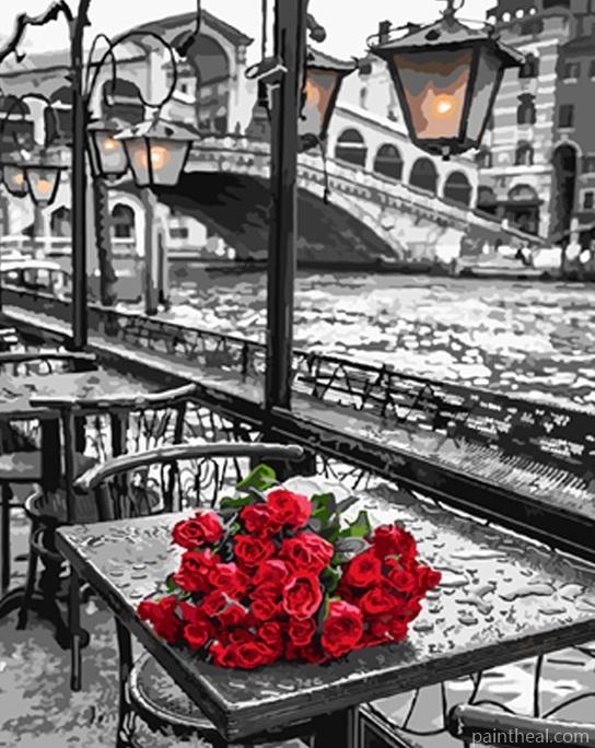 Romantic Street Modern Artwork DIY Painting By Numbers Kits