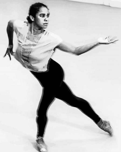 Black And White Misty Copeland Art -Paint By Numbers Painting By Numbers Kits