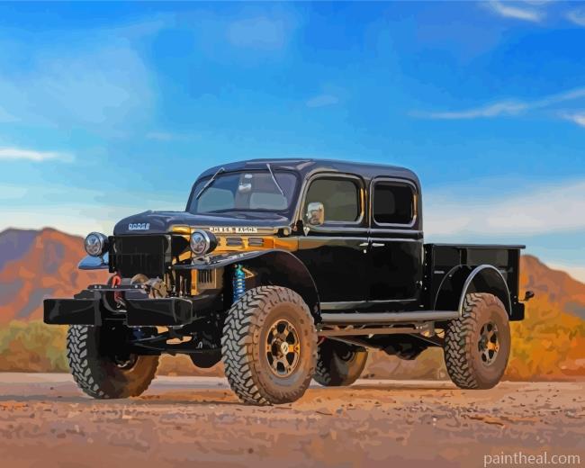 Old Dodge Power Wagon Painting By Numbers Kits