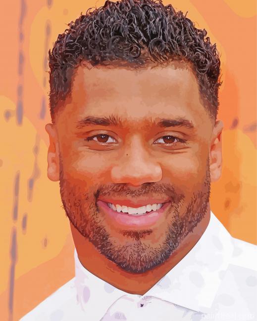 Russell Wilson Player Painting By Numbers Kits