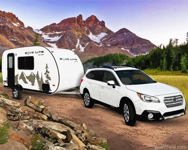 White Travel Trailer Painting By Numbers Kits