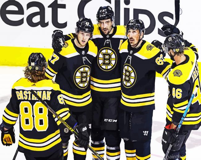 Boston Bruins Ice Hockey Team Painting By Numbers Kits