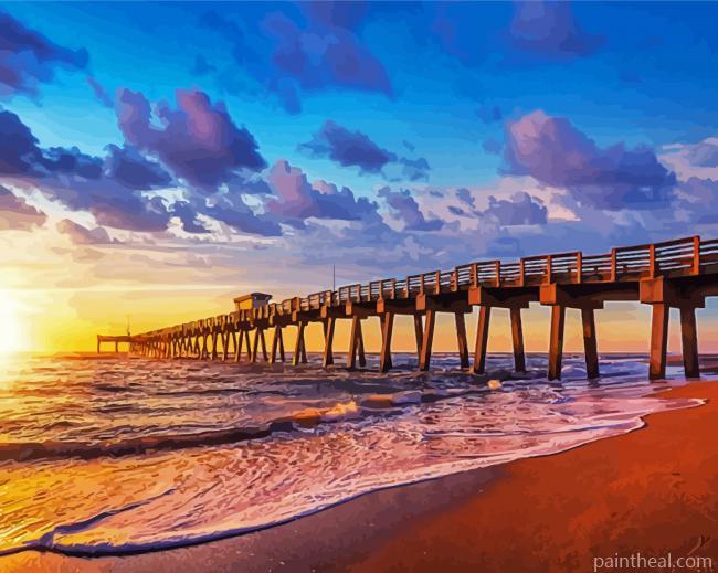 The Famous Pier Of Venice Florida Painting By Numbers Kits