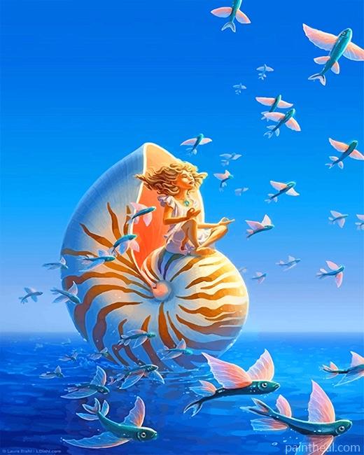 Sea Cute Girl NEW Painting By Numbers Kits