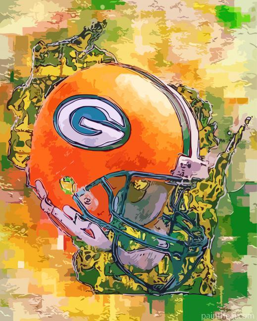 Green Bay Packers Helmet Painting By Numbers Kits