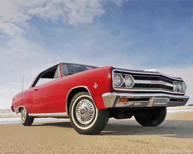 Red 65 Chevelle SS Car Painting By Numbers Kits