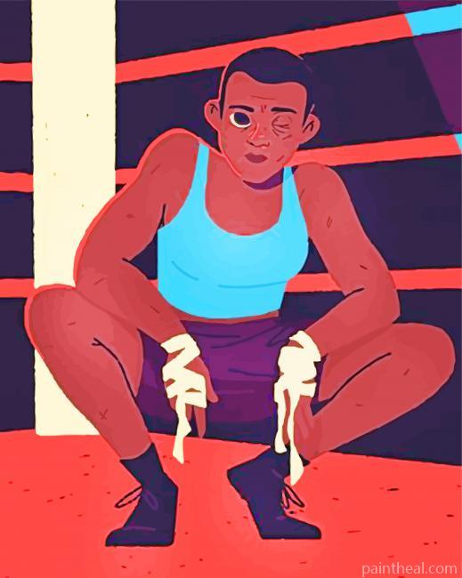 Kickboxing Girl Painting By Numbers Kits