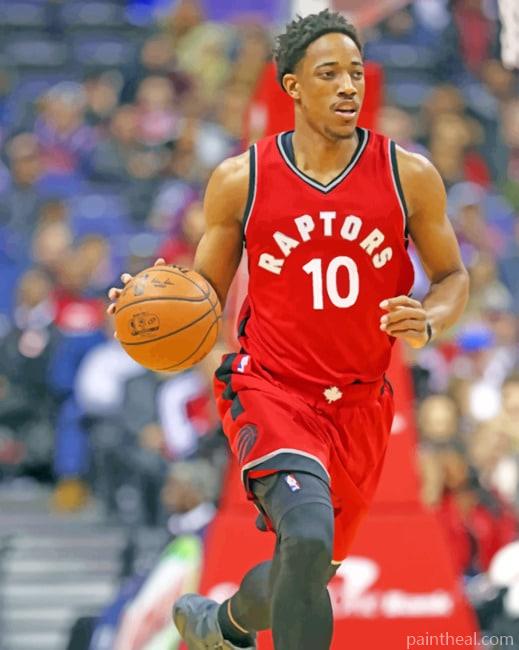 Demar Derozan Raptors Player Painting By Numbers Kits