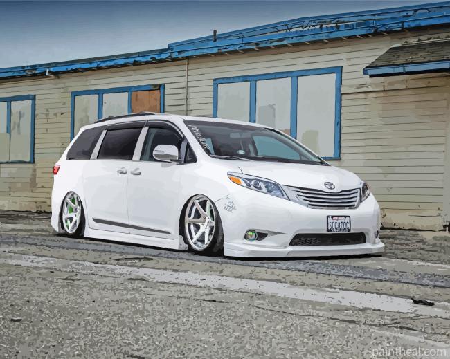 White Toyota Sienna Painting By Numbers Kits