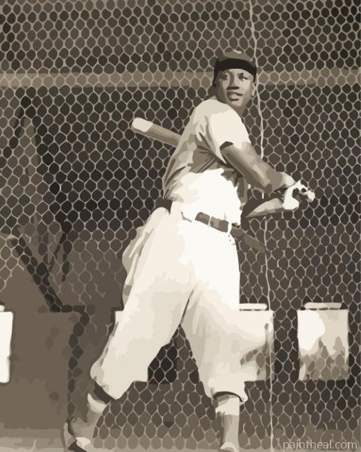 Josh Gibson Player Black And White Painting By Numbers Kits