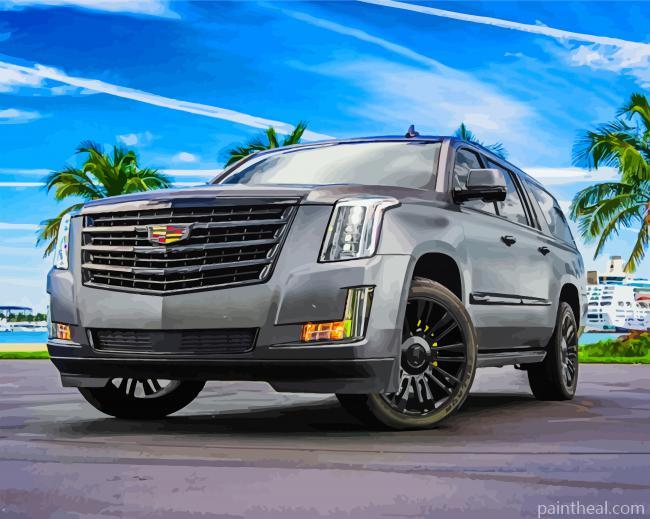 Grey Cadillac Escalade Painting By Numbers Kits
