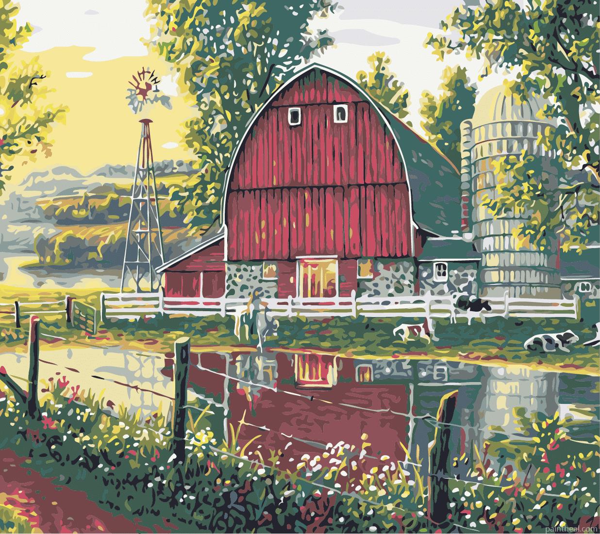At The Farm Painting By Numbers Kits