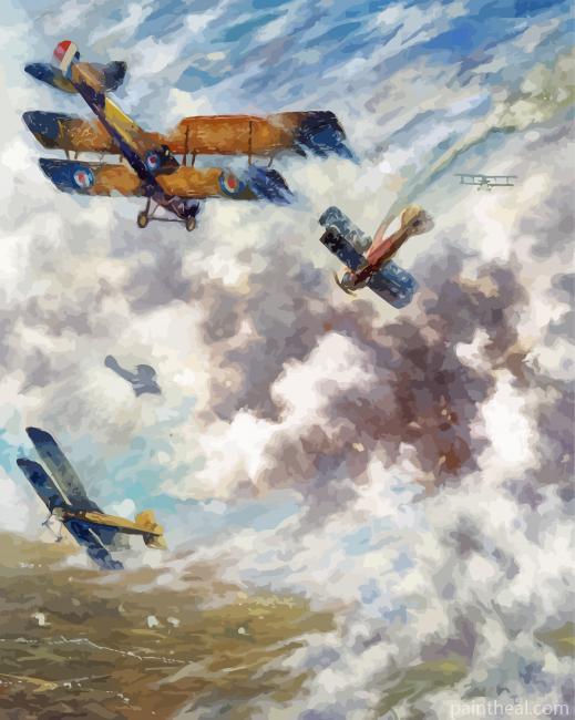 Dogfight Art Painting By Numbers Kits