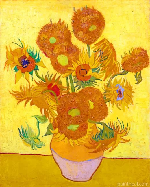 Aesthetic Van Gogh Sunflowers Painting By Numbers Kits