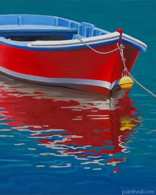 Red Boat NEW Painting By Numbers Kits