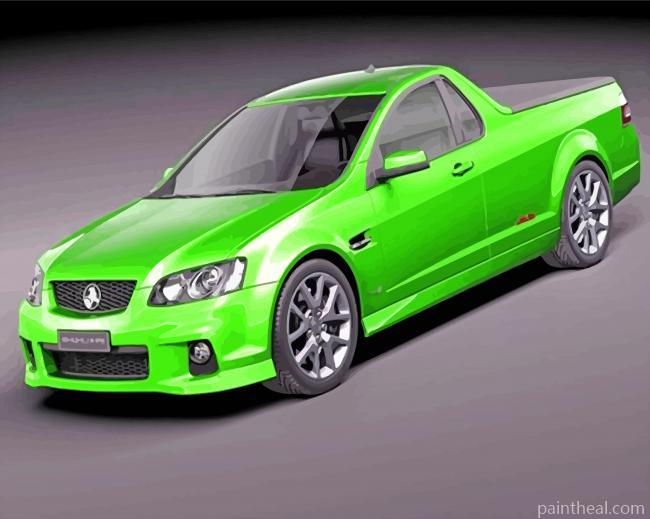 Green Holden Car Painting By Numbers Kits