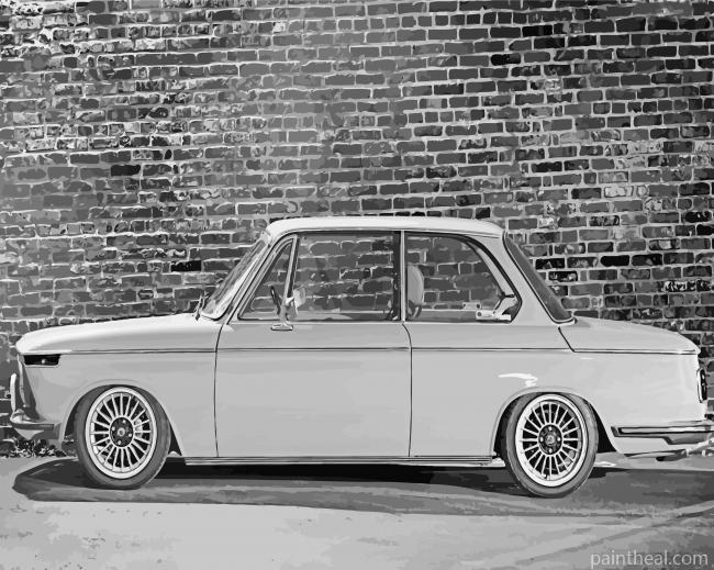 Black And White BMW E10 Painting By Numbers Kits