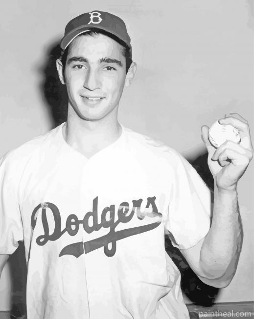 Monochrome Sandy Koufax Painting By Numbers Kits