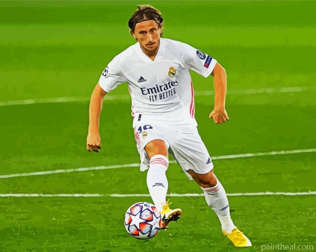 Footballer Luka Modric Painting By Numbers Kits
