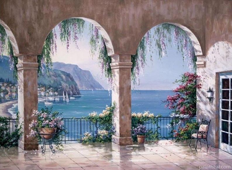 Seascape Acrylic Picture Painting Seascape Painting By Numbers Kits