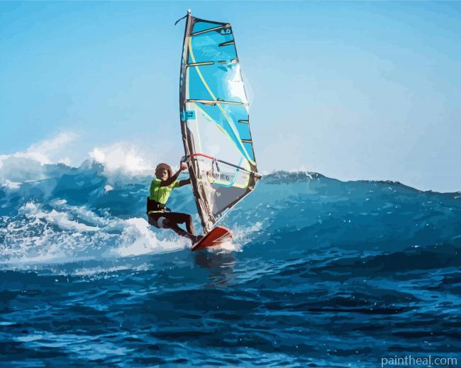 Aesthetic Windsurfer Painting By Numbers Kits