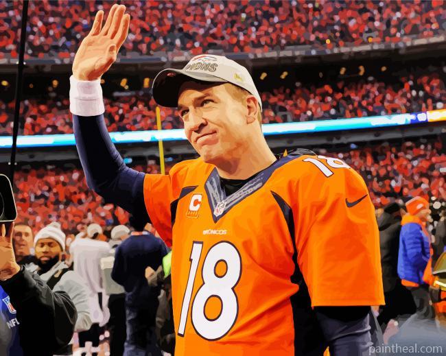 Peyton Manning Football Player Painting By Numbers Kits
