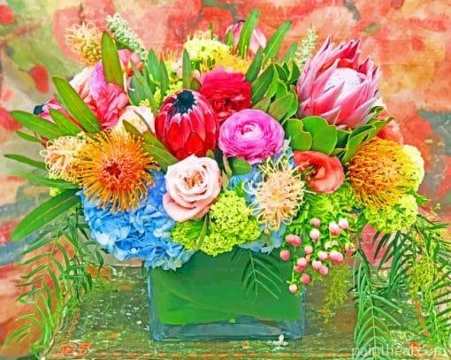 Protea Bouquet Painting By Numbers Kits