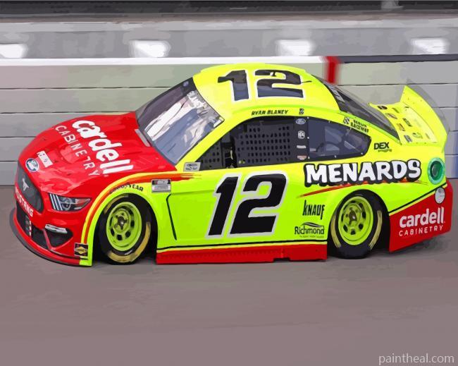 Red And Yellow Nascar Painting By Numbers Kits