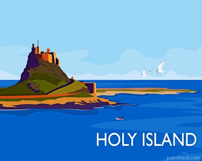 Holy Island Of Lindisfarne Poster Painting By Numbers Kits